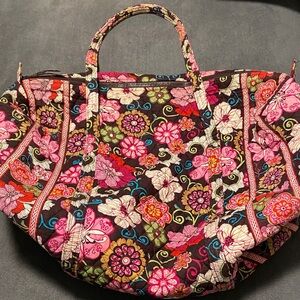 Vera Bradley Pink and Brown Floral Tote